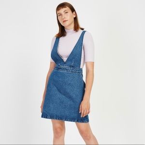 Frank & Oak Denim Pinafore Mini Dress